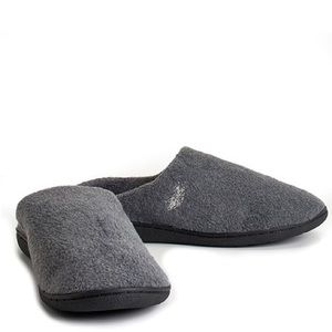 Mens Inner Outer Fleece Slide On Slippers